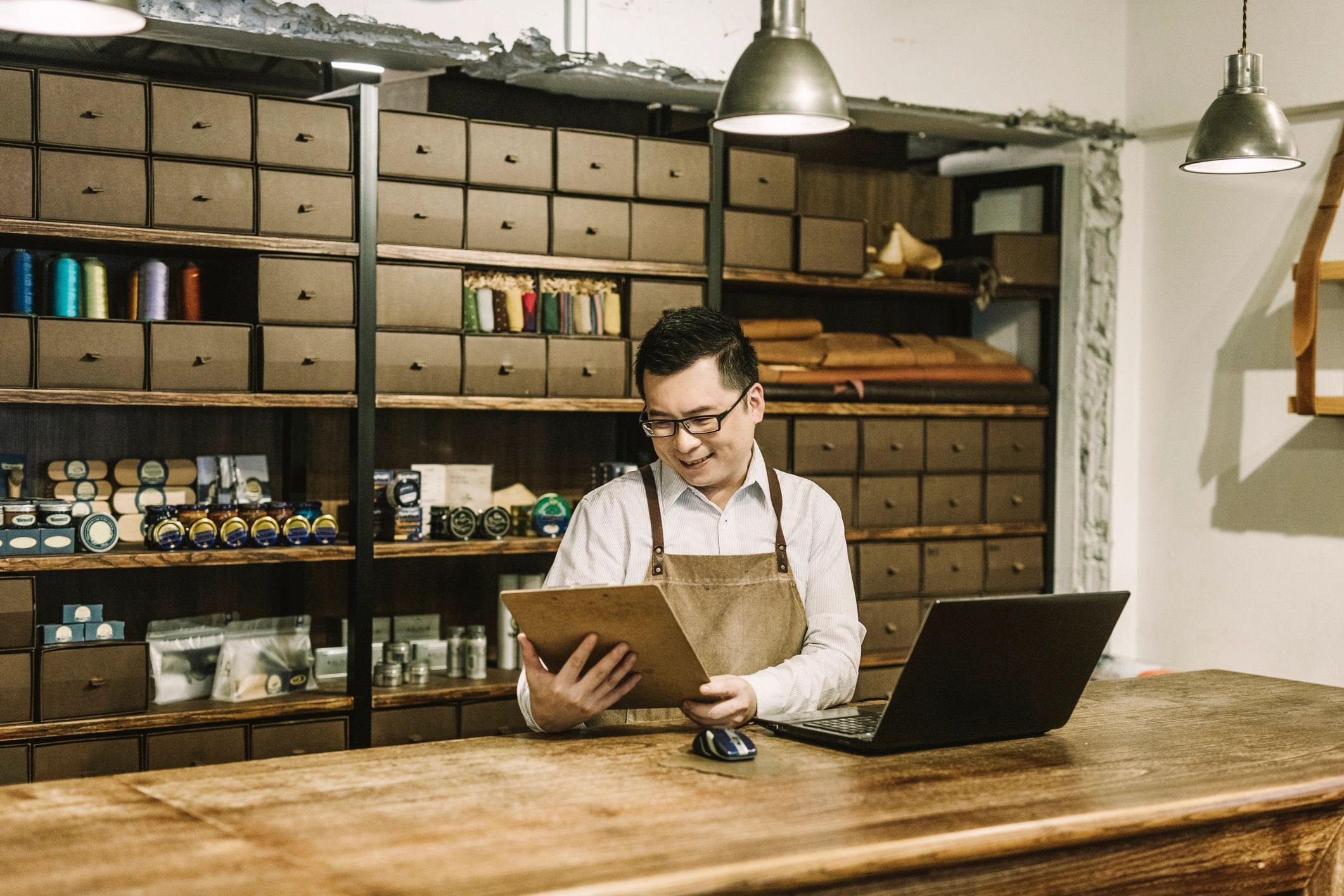 Small business owner in a shop